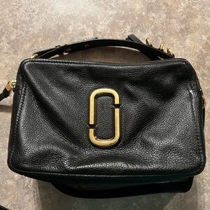 Marc Jacobs Black Crossbody Bag with Gold Hardware